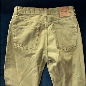 green cotton pants - size 29 regular